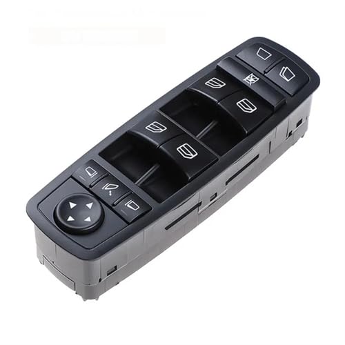 Fensterheberschalter 3-farbiger Fenster-Hauptschalter Für Benz ML350 W251 X164 GL450 R350 A2518300390 2518300390 Auto Fenster Schalter(Schwarz) von SQOFJGIGN