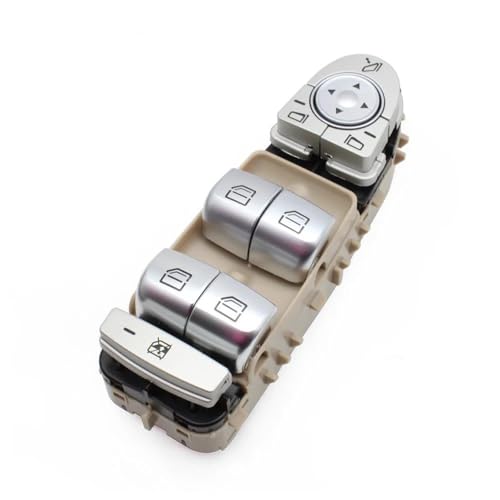 Fensterheberschalter Auto Power Elektrische Fensterheber Schalter Für BENZ C E GLC CLS Klasse W205 W253 W213 W257 C200 C260 C300 GLC260 205905681 Auto Fenster Schalter(Beige Driver Side) von SQOFJGIGN