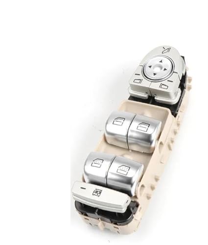 Fensterheberschalter Auto-Vordertür-Elektrik Für Hauptfensterschalter Ersatz Für Benz W222 S-Klasse S300 S320 Für S400 S500 2014-2019 Auto Fenster Schalter(Beige) von SQOFJGIGN