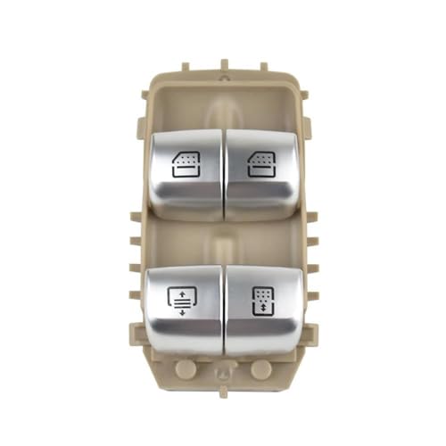 Fensterheberschalter Für Mercedes Für Benz W222 S550e S600 S63 Power Fenster Control Schalter Regler Taste Schwarz Beige 2229051505 Auto Fenster Schalter(Beige) von SQOFJGIGN