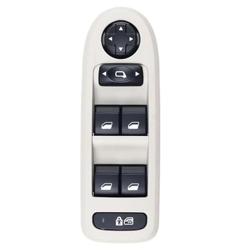 Fensterheberschalter Master-Fensterschalter, Fensterheberschalter Für Peugeot 308 5-Türer Fließheck Wagon 2008-2013 98053439 30170396 98054508ZD Auto Fenster Schalter(Beige) von SQOFJGIGN