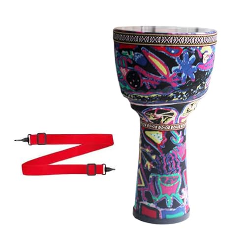 8,5/10,5 Zoll Djembe Trommel Leicht Und Tragbar Buschtrommel, Mit Riemen für Auftritte Im Freien(8.5inch) von SQOYEI