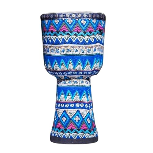 8/9 Zoll Djembe Trommel für Schule, Hochzeit Ziegenfell Trommelfell Buschtrommel, Leicht Und Tragbar Anfänger Handtrommel(8in B) von SQOYEI