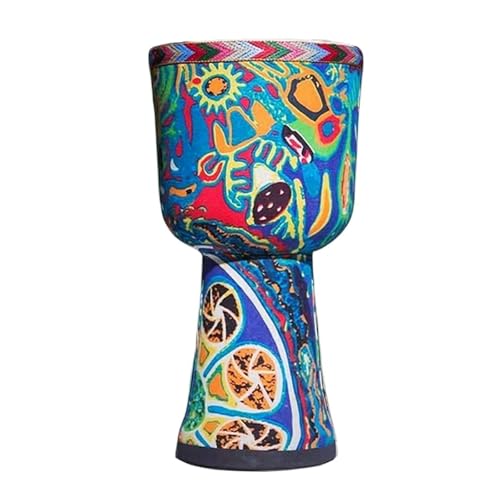 8/9 Zoll Djembe Trommel für Schule, Hochzeit Ziegenfell Trommelfell Buschtrommel, Leicht Und Tragbar Anfänger Handtrommel(8in C) von SQOYEI