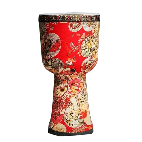 8/9 Zoll Djembe Trommel für Schule, Hochzeit Ziegenfell Trommelfell Buschtrommel, Leicht Und Tragbar Anfänger Handtrommel(8in D) von SQOYEI