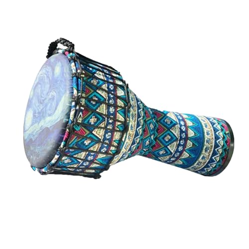 Djembe Trommel Mit Handglocke Riemen, Trommeltasche Buschtrommel für Kinder Erwachsene, für Kindergarten, Camping Handtrommel(10.5 inch) von SQOYEI