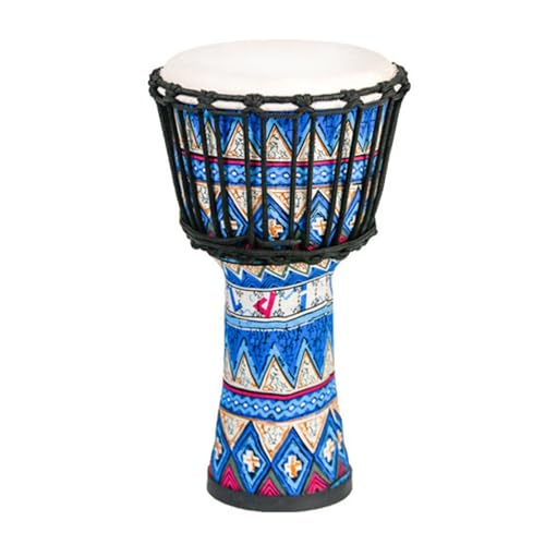Djembe Trommel Trommelfell Aus Ziegenleder Mit Bindeseil, Rutschfeste Unterseite Buschtrommel für Hochzeit, Camping, Party Hand-Trommel(8inch C) von SQOYEI