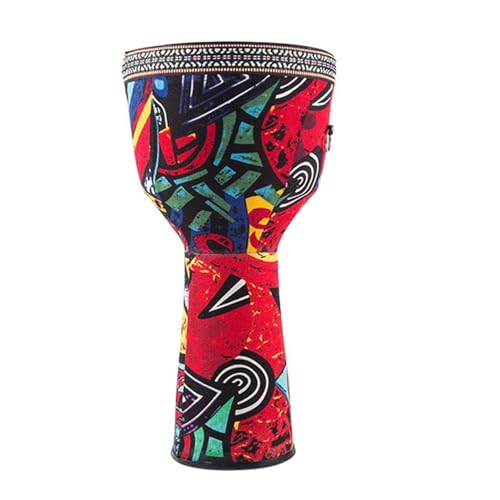 Ein Instrument Spielen Djembe Trommel 8/10 Zoll Dauerhaft Tragbar, für Kinder Buschtrommel Jugendliche, Konzert Handtrommel(Large 8inch) von SQOYEI