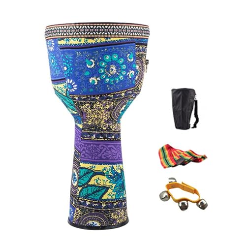 Ein Instrument Spielen Djembe Trommel 8/10 Zoll Dauerhaft Tragbar, für Kinder Buschtrommel Jugendliche, Konzert Handtrommel(Large 8inch A+gifts) von SQOYEI