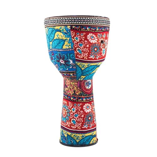 Ein Instrument Spielen Djembe Trommel 8/10 Zoll Dauerhaft Tragbar, für Kinder Buschtrommel Jugendliche, Konzert Handtrommel(Large 8inch B) von SQOYEI