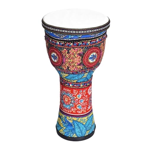 Kind Djembe Trommel Trommelfell Aus Ziegenleder Langlebig, Buschtrommel Schlagzeug Ethnischer Stil, Handtrommel für Geburtstag, Party(Large 10-inch B) von SQOYEI
