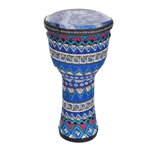 Kind Djembe Trommel Trommelfell Aus Ziegenleder Langlebig, Buschtrommel Schlagzeug Ethnischer Stil, Handtrommel für Geburtstag, Party(Large 10-inch Starry Sky B) von SQOYEI