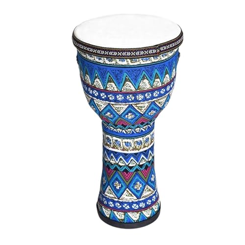 Kind Djembe Trommel Trommelfell Aus Ziegenleder Langlebig, Buschtrommel Schlagzeug Ethnischer Stil, Handtrommel für Geburtstag, Party(Large 8-inch C) von SQOYEI