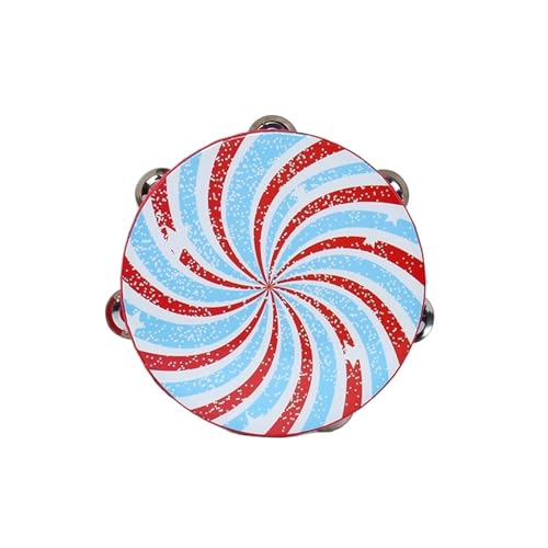 Nationaler Stil Tamburin Kinder, Teenager Gehaltene Percussion Handtrommel Tragbar für Reisen Camping, Song-Aufnahme Tambourin(F) von SQOYEI