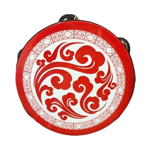 Tamburin Kinder für Erwachsene 6/7/8 Zoll Professionell Percussion-Tambourin für Strandpartys, Ethnischer Tanz Handtrommel(6 inch,P) von SQOYEI