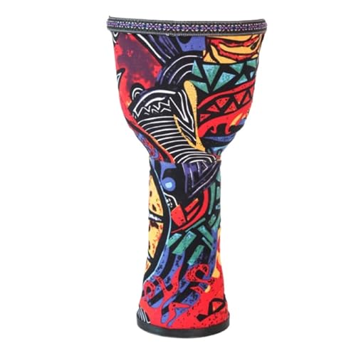 Trommelfell Aus Ziegenleder Buschtrommel 8/10 Zoll Afrikanisch Inspirierte Musik Djembe Trommel, Anfänger für Tanzbegleitung Handtrommel(Large 10inch-A) von SQOYEI