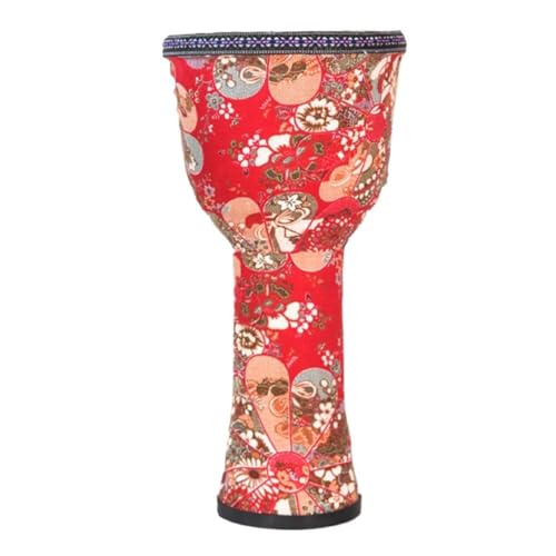 Trommelfell Aus Ziegenleder Buschtrommel 8/10 Zoll Afrikanisch Inspirierte Musik Djembe Trommel, Anfänger für Tanzbegleitung Handtrommel(Large 10inch-B) von SQOYEI