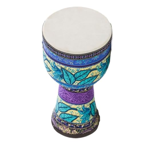 Trommelfell Aus Ziegenleder Buschtrommel 8/10 Zoll Afrikanisch Inspirierte Musik Djembe Trommel, Anfänger für Tanzbegleitung Handtrommel(Large 8inch-B) von SQOYEI