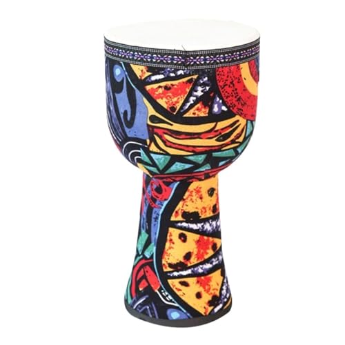 Trommelfell Aus Ziegenleder Buschtrommel 8/10 Zoll Afrikanisch Inspirierte Musik Djembe Trommel, Anfänger für Tanzbegleitung Handtrommel(Large 8inch-C) von SQOYEI