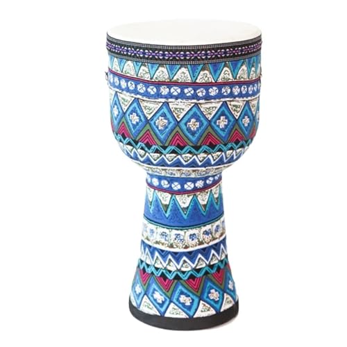 Trommelfell Aus Ziegenleder Buschtrommel 8/10 Zoll Afrikanisch Inspirierte Musik Djembe Trommel, Anfänger für Tanzbegleitung Handtrommel(Large 8inch-F) von SQOYEI
