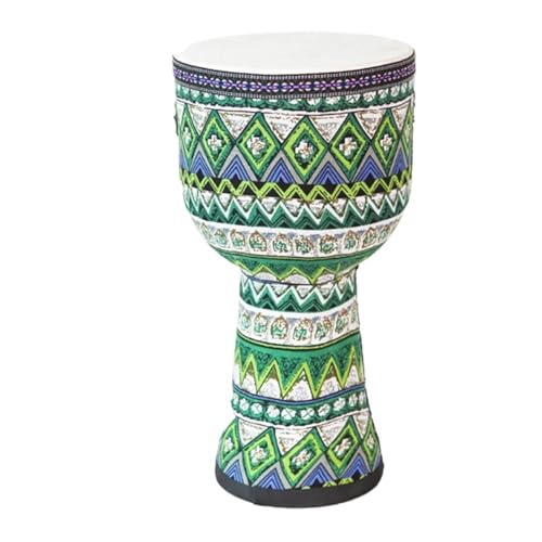 Trommelfell Aus Ziegenleder Buschtrommel 8/10 Zoll Afrikanisch Inspirierte Musik Djembe Trommel, Anfänger für Tanzbegleitung Handtrommel(Large 8inch-G) von SQOYEI