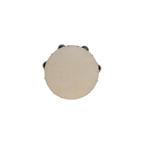 Ziegenhaut Tamburin Kinder, Hölzernes Handtrommel Held Percussion für Schießrequisiten, Hochzeitsauftritte Tambourin(6 inch) von SQOYEI