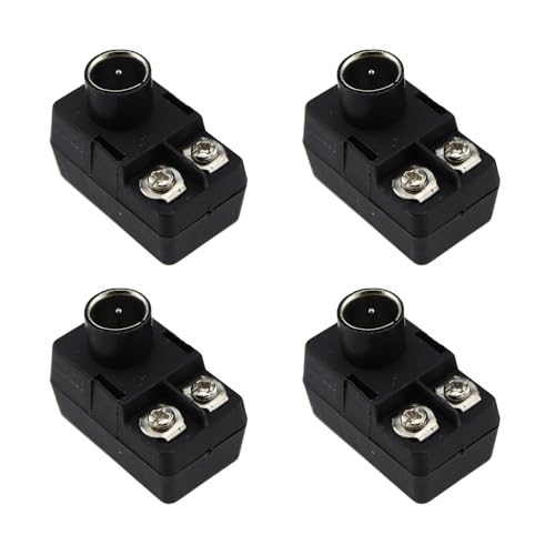 SQXBK 4PCS F Typ Balun 300 Ohm auf 75 Ohm Adapter Schwarz Stecker Stecker F Typ Balun Transformator für Konvertierung Schleife Antenne Kompatibel 75 Ohm Kabel auf 300 Ohm Flachantenne SQXBK 4PCS F Typ Balun 300 Ohm auf 75 Ohm Adapter Schwarz Stecker Stecker F Typ Balun Transformator für Konvertierung Schleife Antenne Kompatibel 75 Ohm Kabel auf 300 Ohm Flachantenne von SQXBK