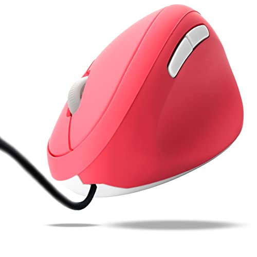 SRAYG Ergonomische Maus, Maus Kabelgebunden Wired Vertikale Maus mit USB Kabel Aufrechte Mäuse mit 800-1200-1600 DPI für PC/Laptop/Computer/Desktop Vorbeugung gegen Mausarm/RSI Syndrom von SRAYG