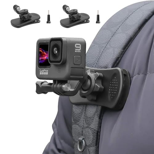 SRIKEKL 2 Sets Rucksackgurt-Halterung, Schnellclip-Halterung, 360° drehbar, Rucksack-Klemmhalterung, kompatibel mit GoPro Hero 12/11/10/9/8 Black, Session, DJI Osmo Action und den meisten SRIKEKL 2 Sets Rucksackgurt-Halterung, Schnellclip-Halterung, 360° drehbar, Rucksack-Klemmhalterung, kompatibel mit GoPro Hero 12/11/10/9/8 Black, Session, DJI Osmo Action und den meisten von SRIKEKL