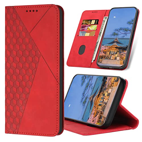 SRISHP Handyhülle für Xiaomi 11 lite/Xiaomi 11 lite 5G NE Hülle, Premium PU Lederhülle mit Standfunktion und Kartenfach Klapphülle Schutzhülle für Xiaomi 11 lite/Xiaomi 11 lite 5G NE, Rot von SRISHP