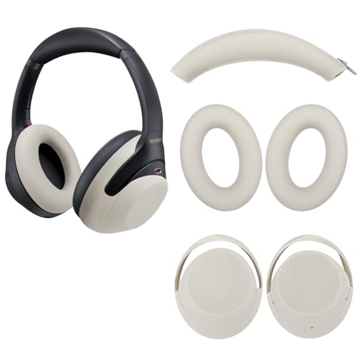 Silikonhülle für Sony WH-1000XM4,Sony xm4 Kopfhörer Schutzhülle,Ohrmuscheln für Sony xm4,WH-1000XM4 Zubehör Soft Silikon Skin Protector-Gray von SRIZIAN