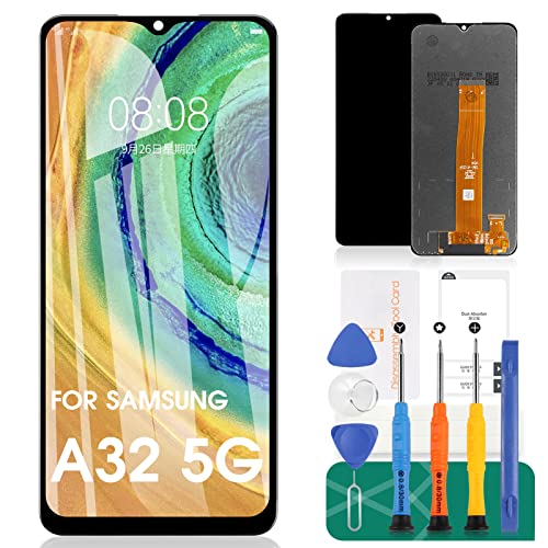 Ersatz-LCD-Display für Samsung Galaxy A32 5G 2021, Samsung Galaxy A32, SM-A326, Touch-Digitizer, Montage-Glas-Reparatur-Set (schwarz, ohne Rahmen) von SRJTEK