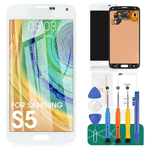 Ersatz-TFT-LCD-Bildschirm für Samsung Galaxy S5 G900 2015 G900 G900MD G900A Display Touch Digitizer Glas Montage (nicht AMOLED) von SRJTEK