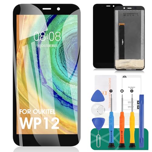 Ersatz-Touch-Digitalisierer-Set für Oukitel WP12 Pro LCD-Display für Oukitel WP12 Pro (Schwarz, ohne Rahmen) von SRJTEK