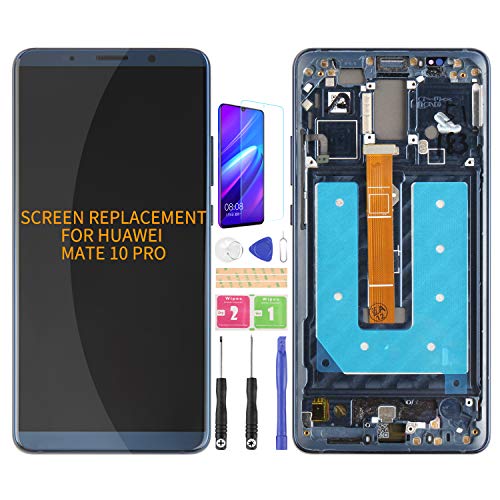 Ersatz-Touch-Digitizer für Huawei Mate 10 Pro, BLA-L09, BLA-L29, LCD-Display, komplette Montage, Glas (schwarz mit Rahmen) von SRJTEK