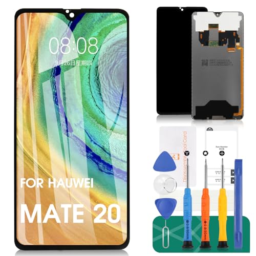 Ersatzbildschirm für Huawei Mate 20, LCD-Display für Huawei Mate 20, Touchscreen-Digitizer HMA-L29, HMA-L09, Montage-Reparatur-Kits, Schwarz von SRJTEK