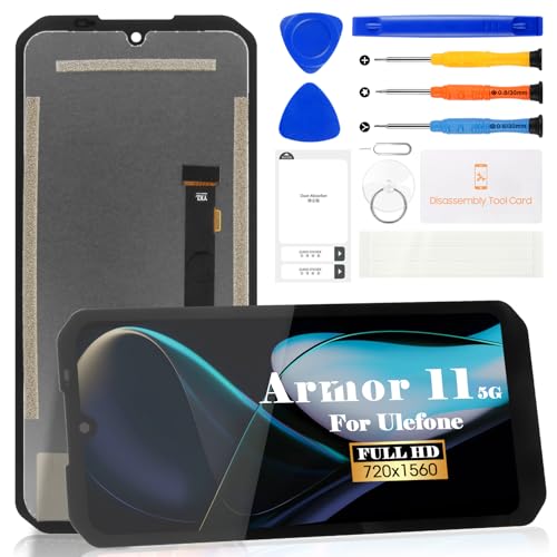 Ersatzbildschirm für Ulefone Armor 11T 5G für Ulefone Armor 11T 5G LCD-Display für Ulefone Armor 11T 5G Touchscreen Digitizer Montage-Reparatur-Sets (Schwarz Schwarz ohne Rahmen) von SRJTEK