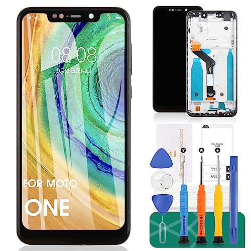 Ersatzdisplay für Motorola Moto One XT1941-1 XT1941-3 XT1941-4 / P30 Play 5,9 Zoll (5,9 cm) LCD-Display Touch Digitizer Glasscheibe Vollmontage von SRJTEK