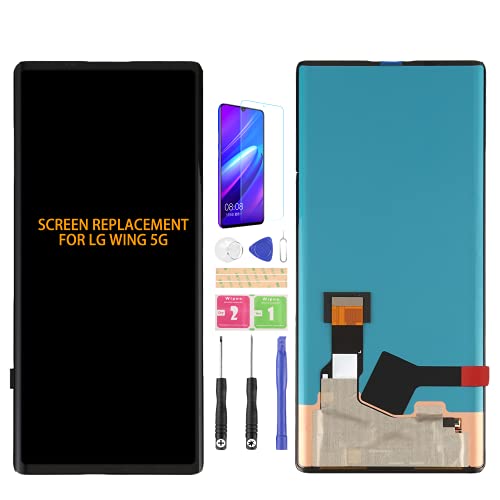 Ersatzteil für LG Wing 5G Bildschirm Wing 5G Bildschirm Ersatz LMF100N Display Touch Digitizer Assembly LM-F100N, LM-F100V, LM-F100 Reparaturteile Kits von SRJTEK