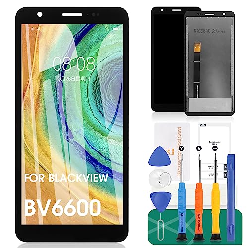 Ersatzbildschirm für Blackview BV6600, LCD-Display für Blackview BV6600 Pro, Touchscreen-Digitizer, Reparaturset, Schwarz von SRJTEK