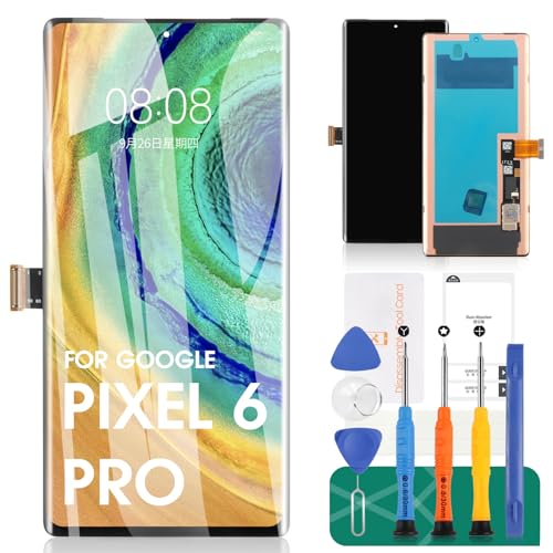 Für Google Pixel 6 Pro Touchscreen Ersatz für Google Pixel 6 Pro 5G LCD Display für Google Pixel 6 Pro Digitizer Ersatz GLUOG G8VOU (ohne Rahmen) von SRJTEK