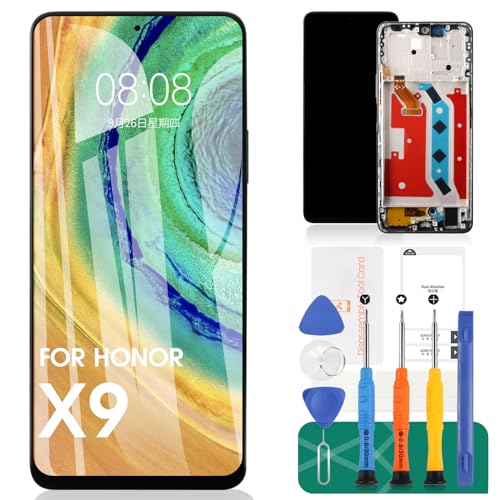 Für Huawei Honor X9 4G LCD Display für Honor X9 5G Bildschirm Ersatz für Honor Magic4 Lite 5G Touch ANY-NX1 Digitizer Montage Reparatur Kits mit Rahmen (Schwarz) von SRJTEK