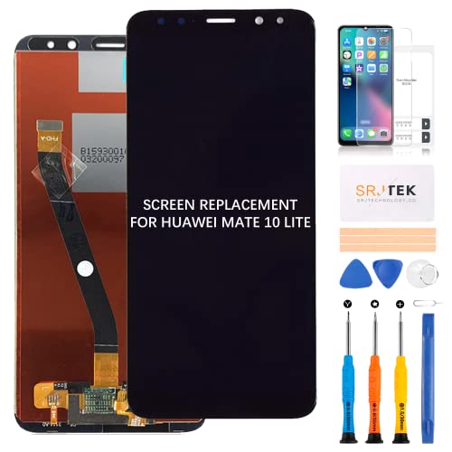 Für Huawei Mate 10 Lite LCD-Bildschirm Mate10 Lite Bildschirm Ersatz RNE-L21 LCD Display RNE-L22 Touch Digitizer Assembly RNE-L01, RNE-L02, RNE-L11 Reparatursets (schwarz, ohne Rahmen) von SRJTEK