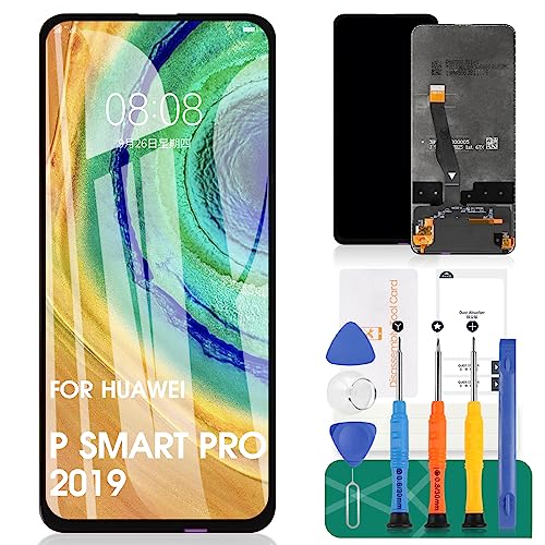 Ersatz-LCD-Display für Huawei P Smart Pro 2019, Ersatz-LCD-Display STK-LX3 Touch Digitizer STK-L22, Reparatur-Set (schwarz, ohne Rahmen) von SRJTEK