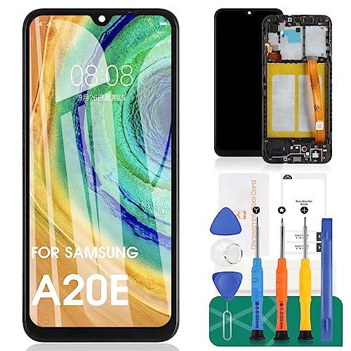 Für Samsung Galaxy A20e LCD Bildschirm Für Samsung A20e Bildschirm Ersatz Für Samsung A20e LCD Display Für Samsung A20e Touch Digitizer Montage SM-A202F,A202K Reparatur Kit(Schwarz Mit Rahmen) von SRJTEK