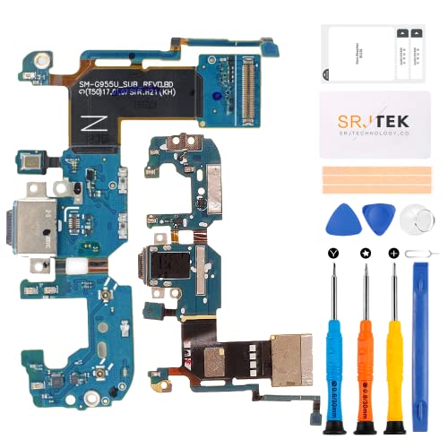 Für Samsung Galaxy S8 Plus Dock Connector Ersatz für Samsung S8 Plus Ladeanschluss G955 Kopfhöreranschluss SM-G955 mit Mikrofon/Audio Jack/Antenne Ersatz Reparatursets von SRJTEK