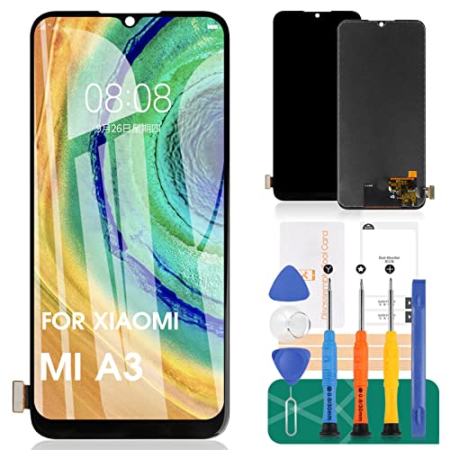 Für Xiaomi MI A3 Bildschirm Ersatz für MI CC9e LCD Display Für Xiaomi MI A3 Touchscreen Digitizer Montage Reparatur Kits (Black，No Fingerprint Recognition) von SRJTEK