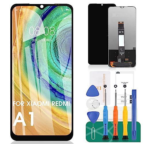 Für Xiaomi Redmi A1 Bildschirm Ersatz für Xiaomi Redmi A1+ LCD Display für Xiaomi Redmi A2 Touchscreen für Xiaomi Redmi A2+ Digitizer Montage Reparaturteile Kits (Schwarz) von SRJTEK