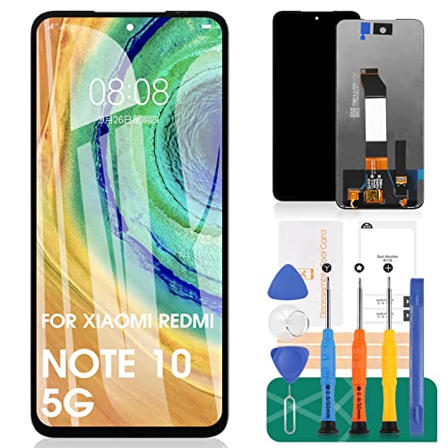 Für Xiaomi Redmi Note 10 5G LCD Bildschirm Für Xiaomi Poco m3 Pro 5G Bildschirm Ersatz Für Xiaomi Redmi Note 10T 5G LCD Display Touch Digitizer (Schwarz) von SRJTEK