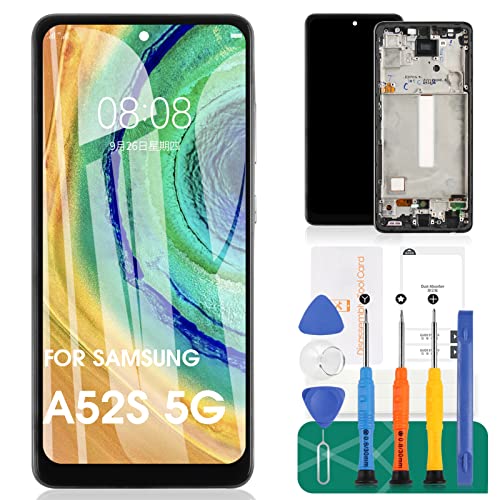 INCELL für Samsung Galaxy A52S 5G Bildschirm Ersatz für Samsung A52S 5G LCD Display SM-A528B Digitizer Touchscreen Assembly SM-A528B/DS Reparaturteil mit Rahmen (keine Fingerabdruckfunktion) von SRJTEK